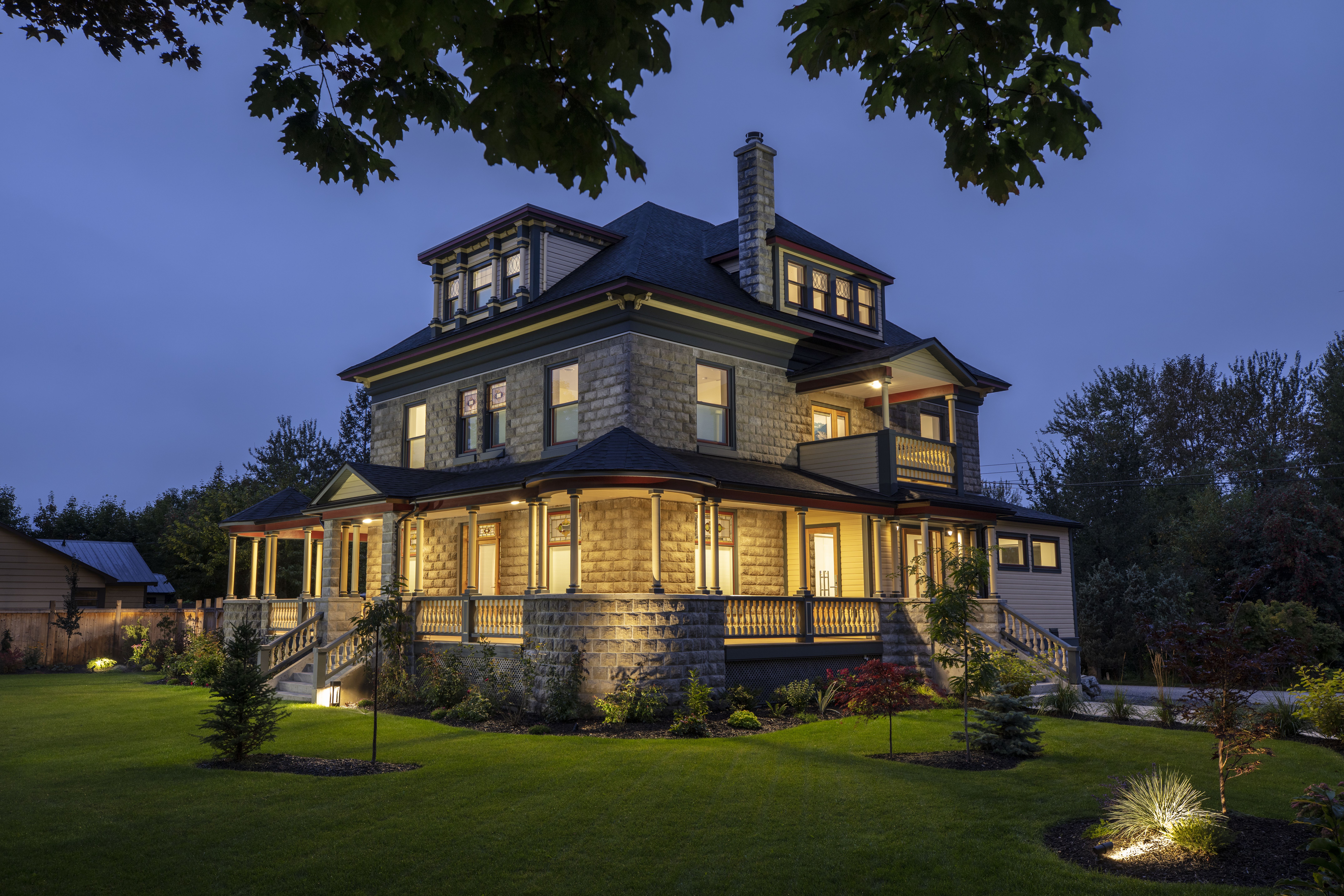 Exterior with lights